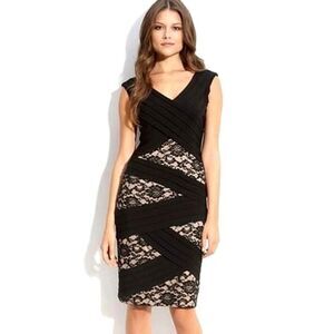 Adrianna papell lace combo cocktail dress sz 4